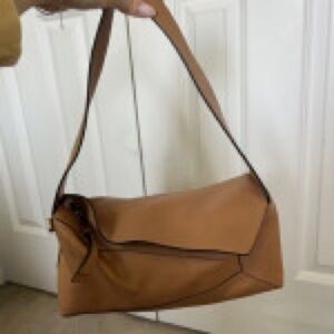 Loewe Calfskin Puzzle Hobo in Gold